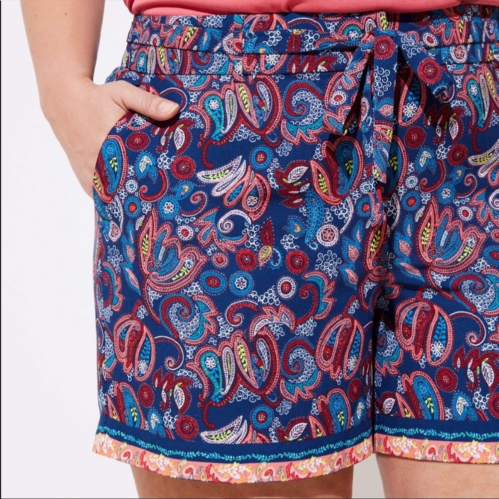 EUC paisley Loft Plus shorts